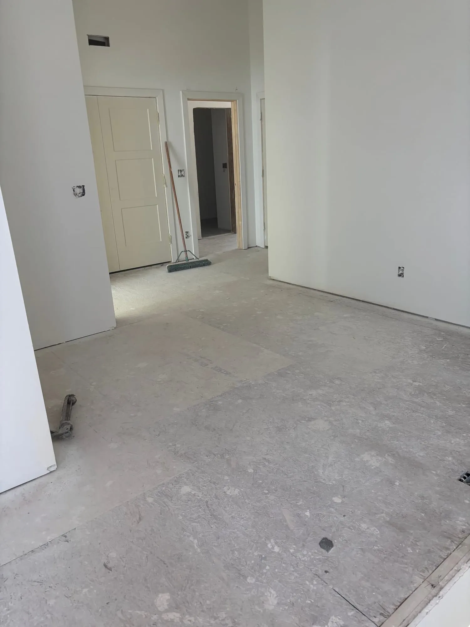 Freshly cleaned new-construction interior